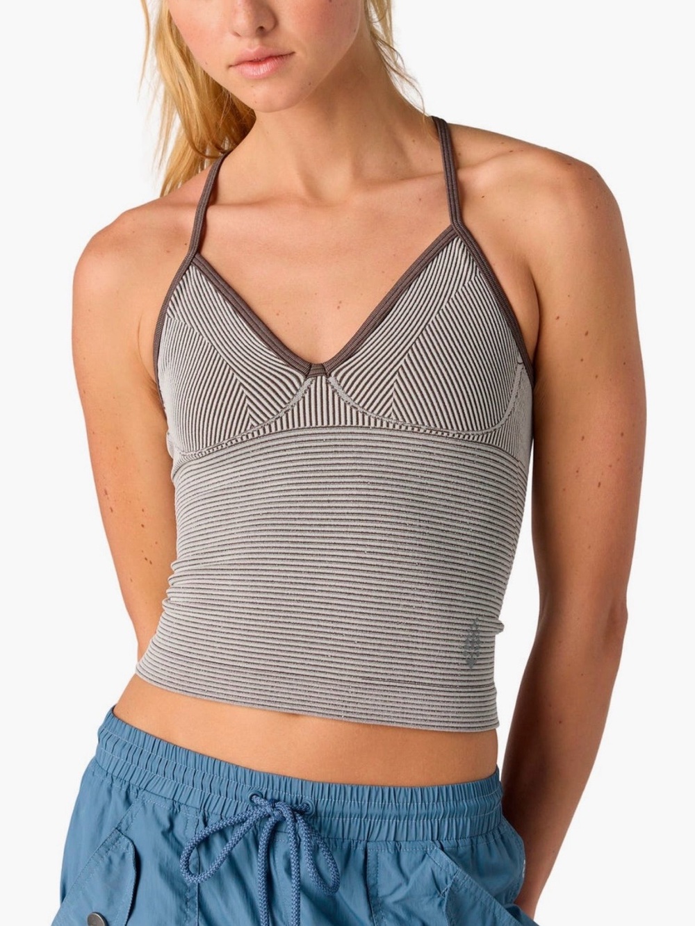 NWT Free People 🤎🍫 FP Movement Perfectly Plated Rib Tank in Chocolate